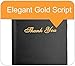 Restaurant Check Presenters - Guest Check Card Holder with Gold Thank You Imprint - 5.5