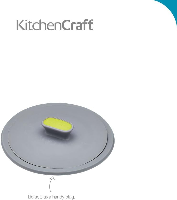 KitchenCraft 2-in-1 Plastic Plug and Sink Strainer, 11.5 cm (4.5") - Grey/Green - Image 4