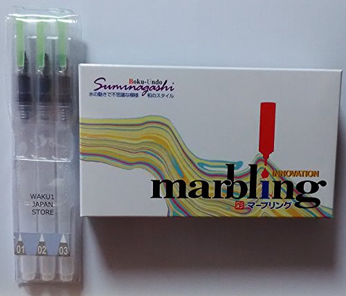 Boku-undo innovation marbling suminagashi dye ink set with origin…