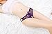 JIEYA 3-pack Womens Sexy Crotchless Panties Lace Floral Underwear with Bow-Knot (Purple&Beige&White)