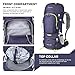 Mountaintop 60L Internal Frame Backpack Hiking Backpacking Packs with Rain Cover YKK zipper buckle-M6012