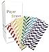 150 Pieces Paper Straws Drinking for Everyday,Birthday,Wedding,Party-Colorful Rainbow (Rainbow)