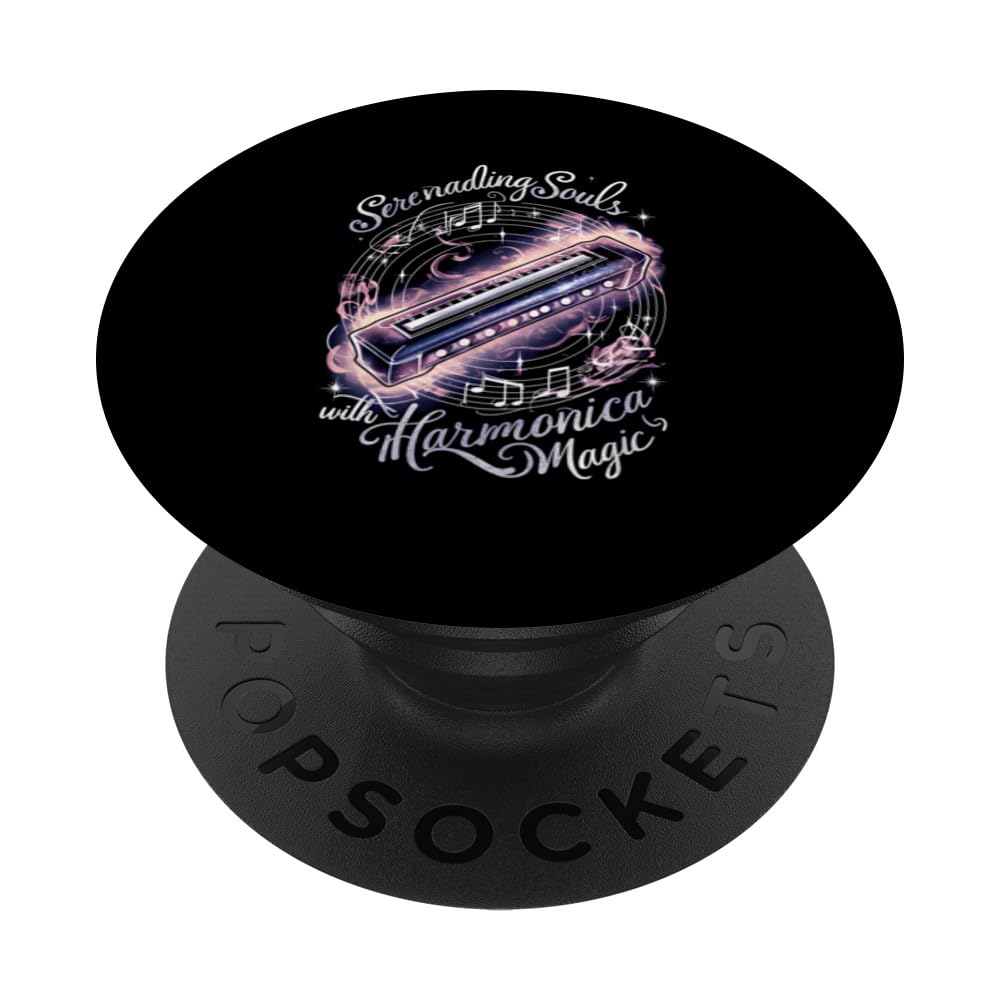 Harmonica Musician Mouth Organ Player Harmonicas For Adults PopSockets Swappable PopGrip