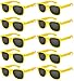 Vintage Retro Eyeglasses Sunglasses Smoke Lens 10 Pack Colored Colors Frame OWL (Yellow_10_Pairs, PC Lens)