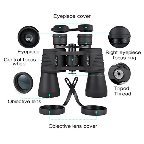 10x50 Binoculars for Adults, Clear Binocular for Bird watching Stargazing Hunting Sightseeing Stargazing Climbing Traveling Outdoor Sport Game Concerts