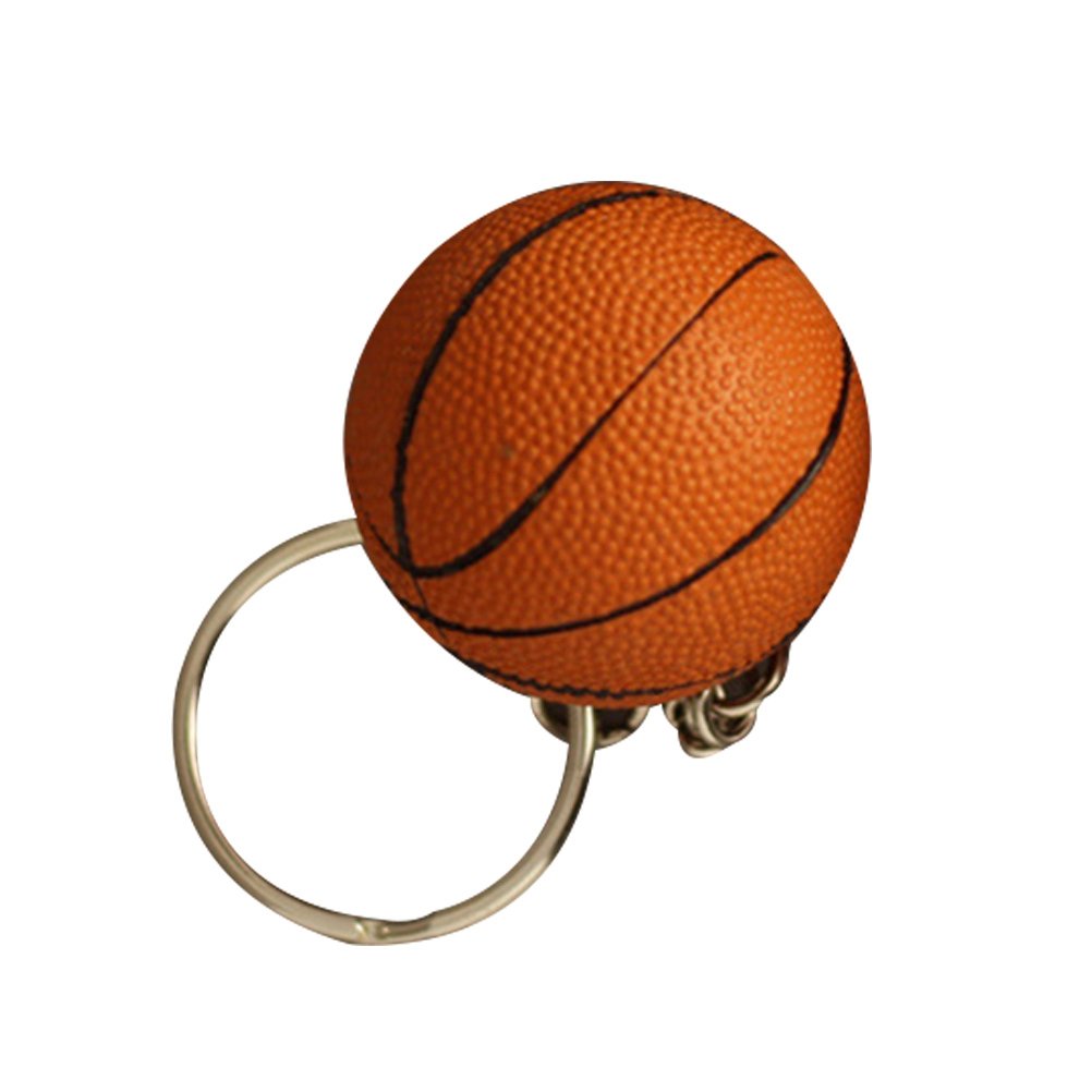 TOYMYTOY Basketball Keychain Keyring Basketball Fans Souvenir Gift Car Bag Pendant 4cm (Orange Rough Surface)