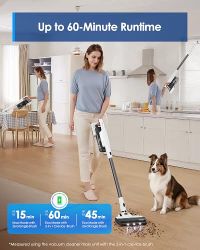 Tineco A30S Cordless Vacuum Cleaner, 160W Suction, 60Min Runtime, 1L Larger Dustbin, ZeroTangle Brush, PureCyclone Tech, Stick Vacuum Cleaner for Pet Hair, Carpet & Hard Floor