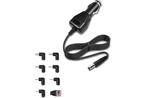 FOYU Universal DC 12V Car Charger for DBPOWER/Sylvania/RCA Portable DVD Players, Replacement Car Power Cord with 8 Connectors, Car Power Adapter for Spectra S1, S2 Breast Pumps, 8.2Ft Cable