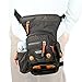 Innturt Nylon Tactical Leg Bag Pouch Fanny Pack Shoulder Messenger Bag (Black & Orange)