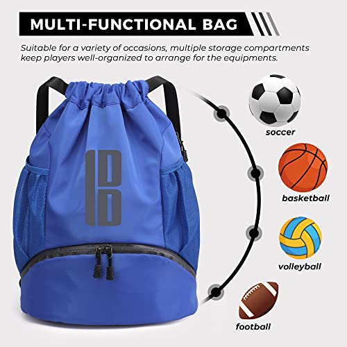 brooman Youth Soccer Bags Boys Girls Basketball Volleyball Football  Backpack with Separate Cleat and Ball Ho