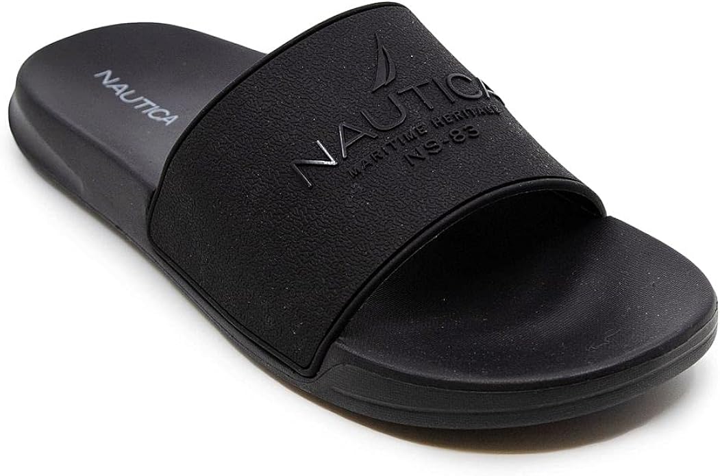Nautica Men's Athletic Slide Comfort SandalPorterBlack Black10