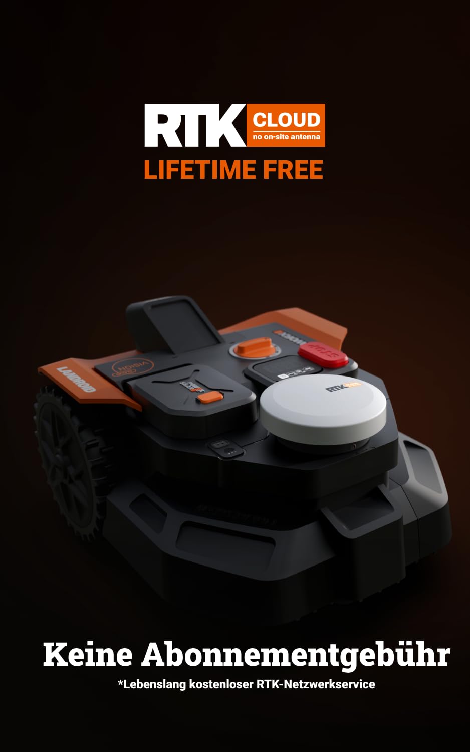 WORX Landroid Vision Cloud WR303E 2WD Mähroboter ohne Begrenzungskabel für 300 m² (KI-Hinderniserkennung, VSLAM+ RTK Cloud Navigation, Auto-Mapping, App-Steuerung) 5