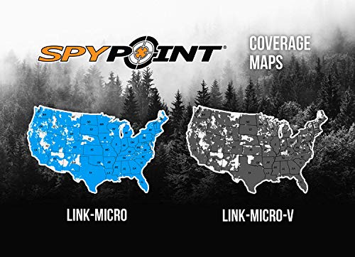 SPYPOINT LINK MICRO with 16GB MicroSD (Smallest on The Market!) Wireless/Cell Trail Camera, 4 Power LEDs, Fast 4G Photo Transmission w/Preactivated SIM, Fully Configurable via App (Nationwide Version)