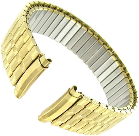 18-22mm Men's Curved End Classic Expansion Stainless Steel Watchband Replacement