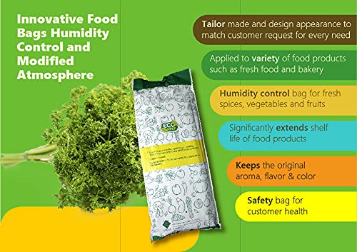Atifit’s Innovative Food Bags Prolong Freshness of Herbs Greens vegetable and Fruits (Banana)