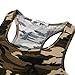 FUNOC Women's Racerback Casual Strtech Camo Shirts Camouflage Tank Top,Camo,Large