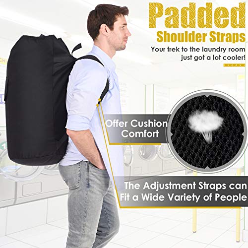 Backpack Laundry Bag, 115L Laundry Bag Heavy Duty Extra Large, Sturdy