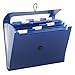 Smead Step Index Poly Organizer, 12 Pockets, Flap and Cord Closure, Letter Size, Navy Blue (70902)