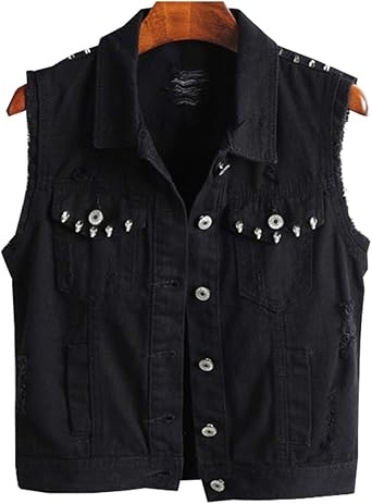 white sleeveless denim jacket womens