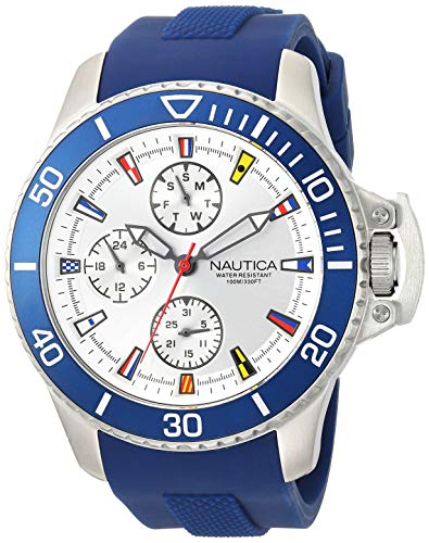Nautica Reloj Analogico para Hombre de Cuarzo con Correa en Silicona NAPBYS002