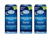 Hyland's Calms Forte' Sleep Aid Tablets, Natural Relief of Nervous Tension and Occasional Sleeplessness, 100 Quick Dissolving Tablets (Pack of 3)