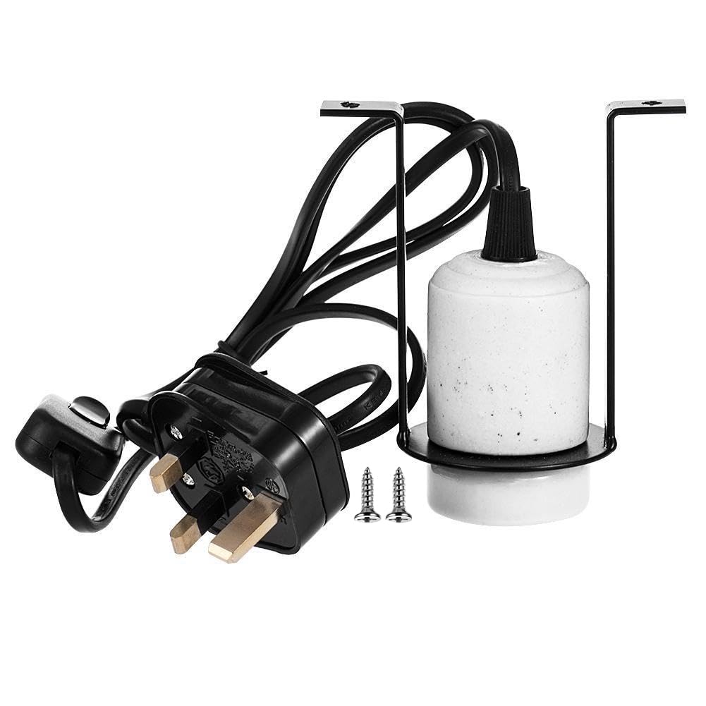 Arigoul Reptile Ceramic Heat Lamp Holder E27 Bulb Pet Heater Bracket for Snake, Turtle, Lizard and Other Reptile
