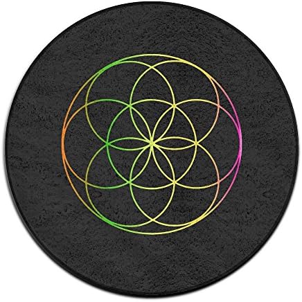 Fashion Seed Of Life Rainbow Colors Doormat Welcome Mat