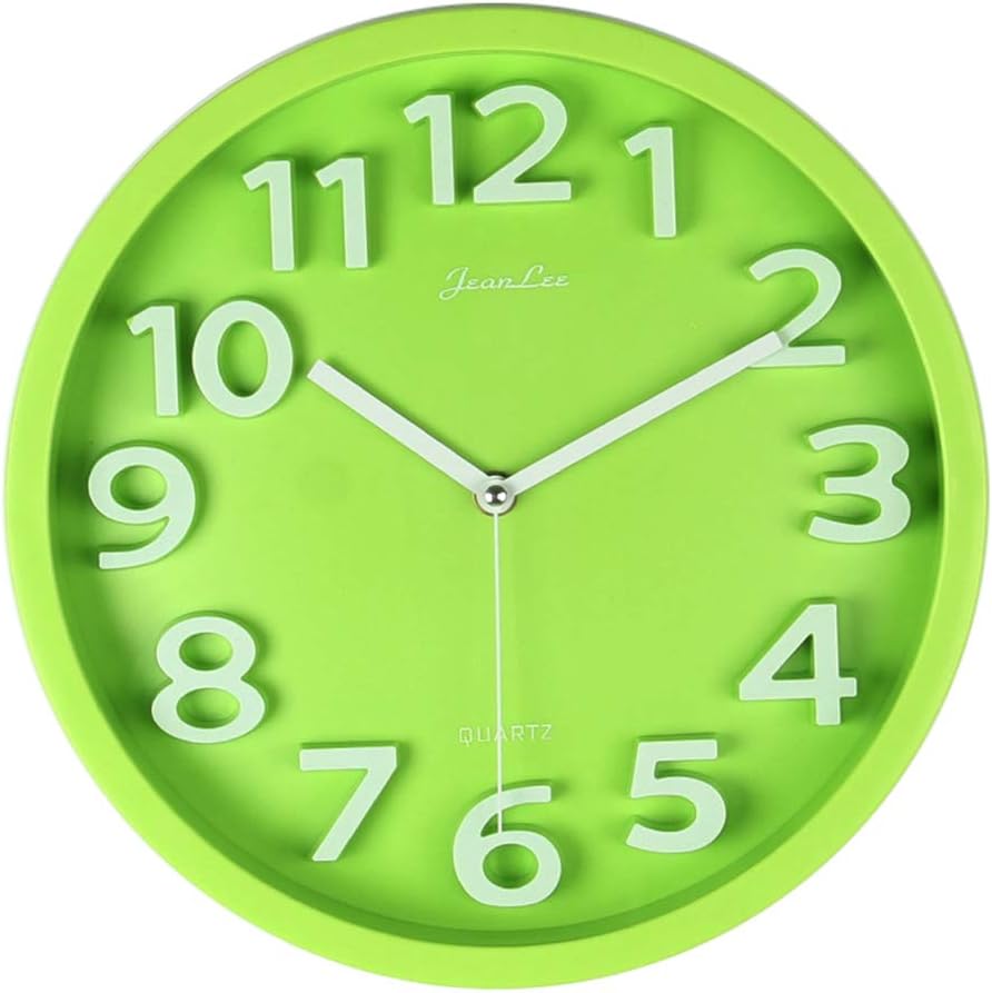 Wall Clock Art 3D Large Quartz Non Ticking silent 12 Inch with Modern Design for Kids/Children, Office/Living Room/Kitchen/, Electronic Tickless 30cm