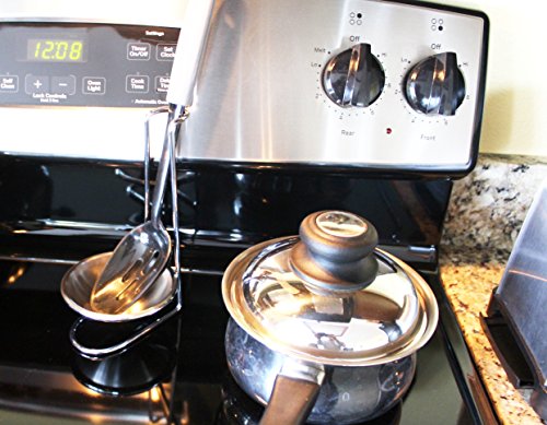 Vertical Spoon Rest / Spoon Holder / Ladle Holder – 4” stainless steel cup (holds all sizes / all utensils)