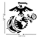U.S Marine Corps Stencil for Painting on Wood, Fabric, Walls, Airbrush + More | Reusable 8.9 x 7.35 inch Mylar Template (USMC Military Logo)