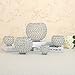 VINCIGANT Silver Crystal Floor Vases/Bowl Candle Holders/Candle Shade for Wedding Anniversary Home Decoration Gifts,Coffee Table Decorative Centerpiece