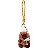Plush Keychain Capybara Charm for Women Teens and Animal Lovers | for Handbags Purses Backpacks Car Keys | Birthday Gift (Bread)