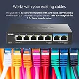 D Link DMS-107/B 7-Port Multi-Gig Unmanaged Switch 2.5G and Gigabit view 2