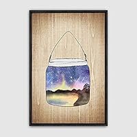 Framed Canvas Wall Art Bottle and Bulb Canvas Prints Home Artwork Decoration for Living Room,Bedroom - 16x24 inches