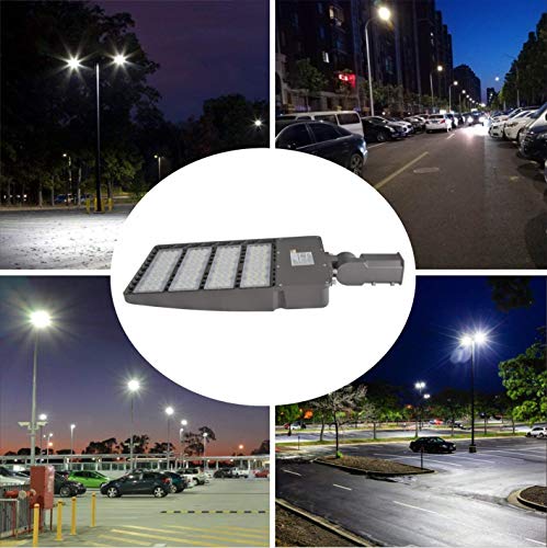 300Watt LED Parking lot Light,Super Bright LED Area Light 5000K 135LM / W 100-277V AC, Outdoor Shoe Box LED Flood Light and Other Commercial Street Lighting Stadium,Slip-fit, UL and DLC