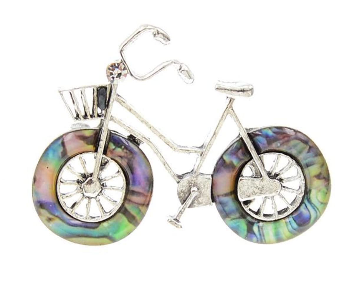 KAWADU Silver Unisex Vintage Creative Bicycle Brooch