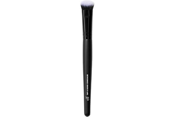e.l.f. Tap & Blend Concealer Brush, Covers Blemishes & Dark Spots For An Airbrushed Finish With A Precision Tip, Synthetic, V