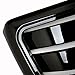 EAG Replacement Upper Grille Black Front Hood Full Grill with Emblem Clip Fit for 04-08 F-150