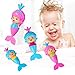 Conquer Baby - Bath Toys for Toddlers Kids Girls - Mermaid Princess Wind Up Tail Flap Floating Water BathTub Toys, Swimming Pool Beach Bathing Time Fun - Random Color 1 Piece