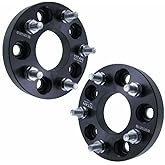 1" 5x4.75 Wheel Spacers - Fits Corvette Camaro Fits Pontiac Firebird S10 Blazer S15 Jimmy - 1 Inch (25mm), 5x120, 12x1.5 Studs - Pair of 2 - Black
