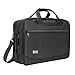 Briefcase for 17 Inch Laptop, Business Travel Bag, Expandable Large Hybrid Shoulder Bag, Water Resisatant Business Messenger Briefcases for Men - Black