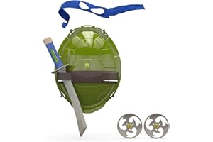 Kejycc Superhero Cosplay Turtle Shell Costume - Ninja Weapon Toys Set, Halloween Costume birthday party Favors for Kids