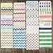 Navy Blue and White Paper Treat Sacks - Chevron Polka Dot Favor Bags - 5.5 x 7.5 Inches - 48 Pack