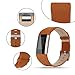 iGK For Fitbit Charge 2 Bands, Genuine Leather Replacement Bands for Fitbit Charge 2 Matte Brown