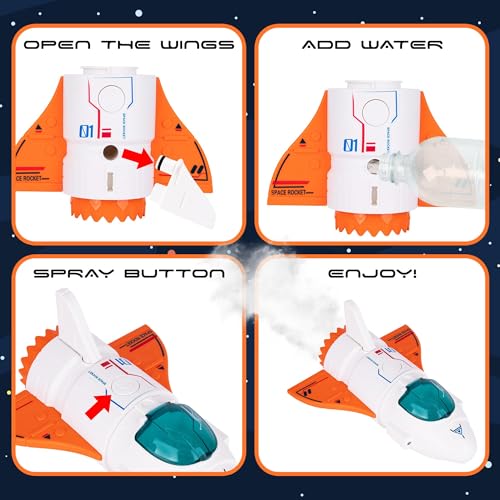 TERRIFI Space Shuttle Rocket Toy for Kids, 5-in-1 Spaceship with Lights, Sounds & Projection, Educational Space Adventure Toy, Ideal for Boys Ages 3-8
