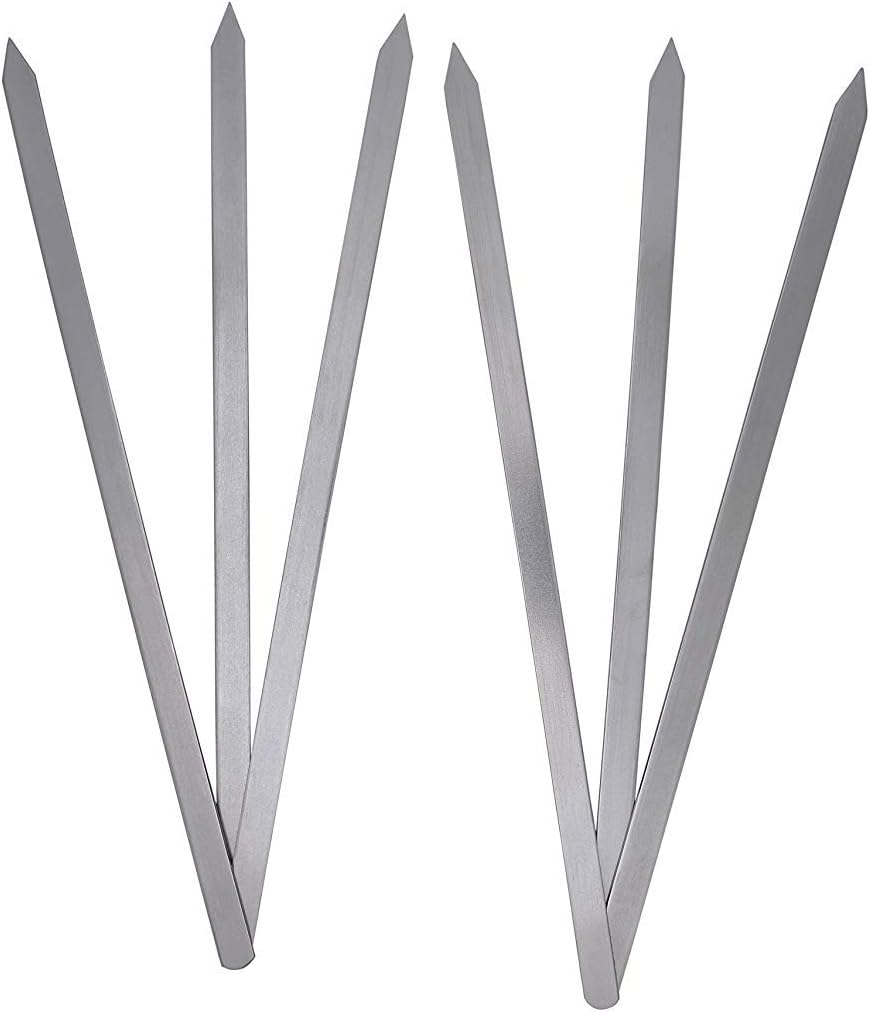 Barbecue Skewers - Extra Long Bendable Kabob Skewers Grill More Food, Travel Bag, Easy Cleaning, Stainless Steel Metal, BBQ Tool Set Accessories 23 Inches (6 Pack)