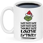 OttoRiven101 - Grinch Christmas Mug, Dr. Seuss Quotes, 11oz Ceramic Coffee Mug/Tea Cup, High Gloss