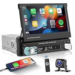 Podofo Single Din Apple Carplay Car Stereo with