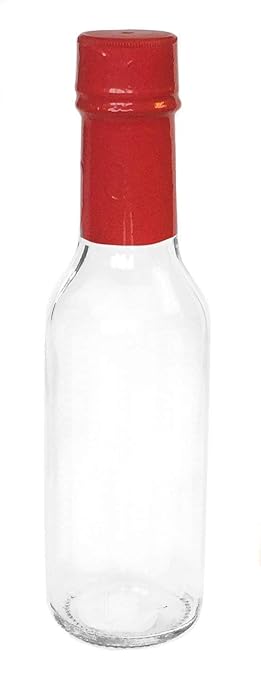 Image 3 - Hot Sauce Bottles with Red Caps & Shrink Bands, 5 Oz - Case of 12