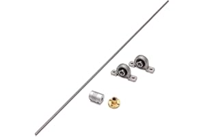 Ochoos T8 8mm Lead Screw 1000mm + Brass Copper Nut + Bearing Bracket +Flexible Coupling for 3D Printer CNC